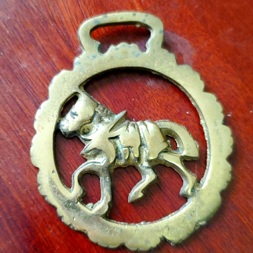 Horse Brass Shire Horse in Harness